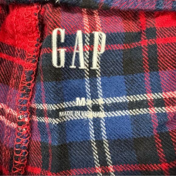 Gap Flannel PJ Joggers Cotton Red Plaid Medium Lounge pants - Picture 7 of 13